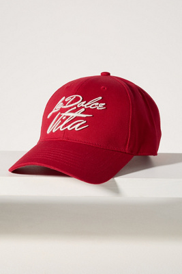 Coney Island Picnic Script Baseball Cap In Red