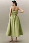 BHLDN Jacquard Strapless Basque-Waist Corset Fit & Flare Wedding Gown