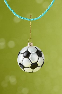 Soccer Ball Glass Ornament