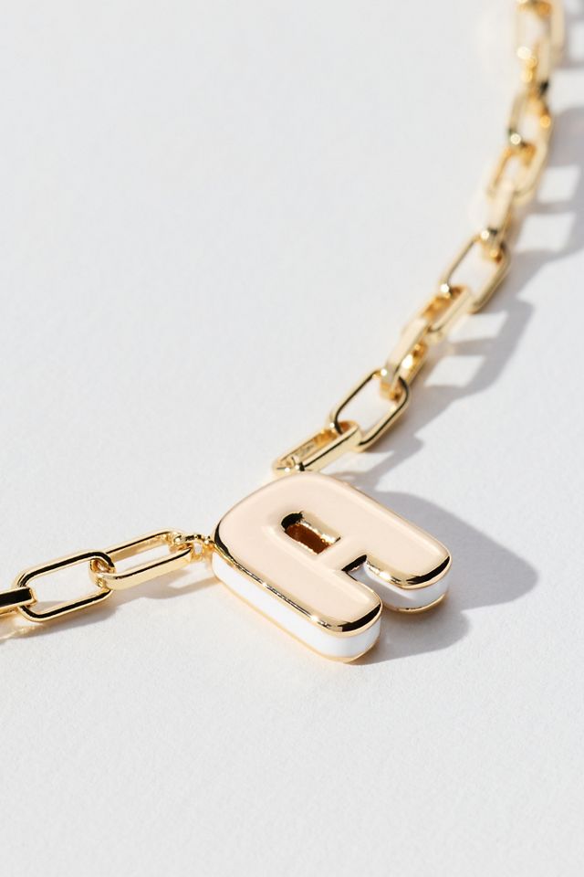 Robot Monogram Paperclip Necklace #2