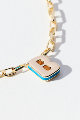 By Anthropologie Robot Monogram Paperclip Necklace