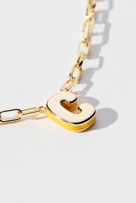 By Anthropologie Robot Monogram Paperclip Necklace