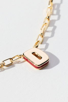 By Anthropologie Robot Monogram Paperclip Necklace