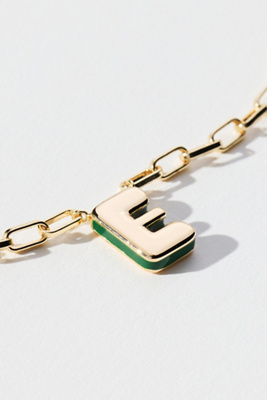 By Anthropologie Robot Monogram Paperclip Necklace
