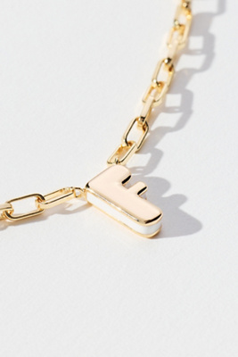 By Anthropologie Robot Monogram Paperclip Necklace