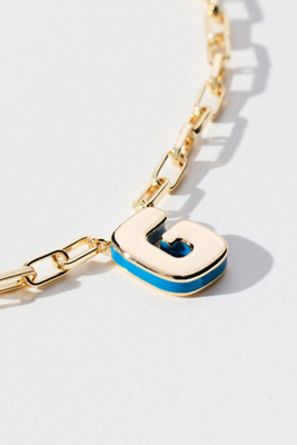 By Anthropologie Robot Monogram Paperclip Necklace