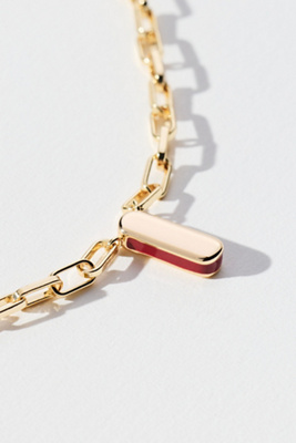 By Anthropologie Robot Monogram Paperclip Necklace