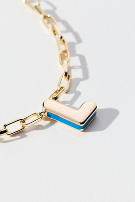 By Anthropologie Robot Monogram Paperclip Necklace