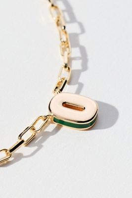 By Anthropologie Robot Monogram Paperclip Necklace