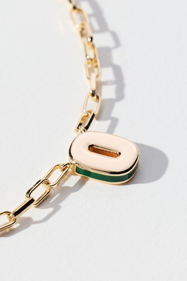 Robot Monogram Paperclip Necklace