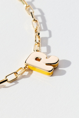 By Anthropologie Robot Monogram Paperclip Necklace