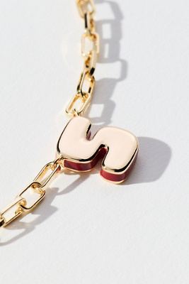 By Anthropologie Robot Monogram Paperclip Necklace