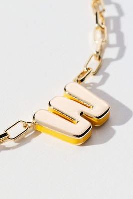 By Anthropologie Robot Monogram Paperclip Necklace