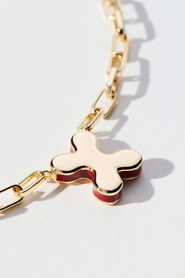 By Anthropologie Robot Monogram Paperclip Necklace