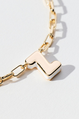 By Anthropologie Robot Monogram Paperclip Necklace