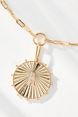 By Anthropologie Monogram Circle Pendant Necklace