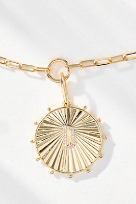 By Anthropologie Monogram Circle Pendant Necklace