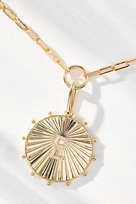By Anthropologie Monogram Circle Pendant Necklace