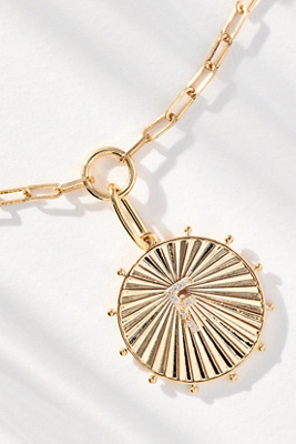 By Anthropologie Monogram Circle Pendant Necklace