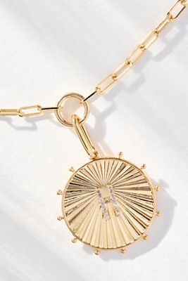 By Anthropologie Monogram Circle Pendant Necklace