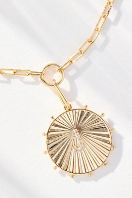 By Anthropologie Monogram Circle Pendant Necklace