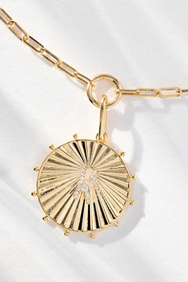 By Anthropologie Monogram Circle Pendant Necklace