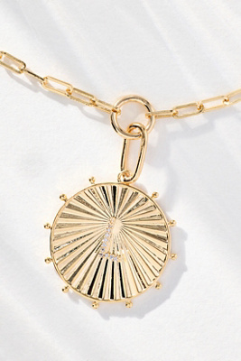 By Anthropologie Monogram Circle Pendant Necklace
