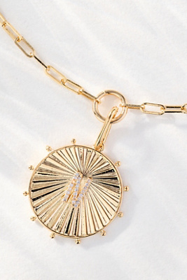 By Anthropologie Monogram Circle Pendant Necklace