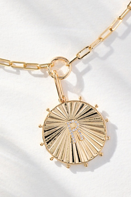 By Anthropologie Monogram Circle Pendant Necklace