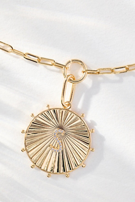 By Anthropologie Monogram Circle Pendant Necklace
