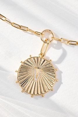 Monogram Circle Pendant Necklace