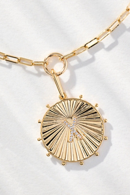 By Anthropologie Monogram Circle Pendant Necklace