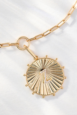 By Anthropologie Monogram Circle Pendant Necklace