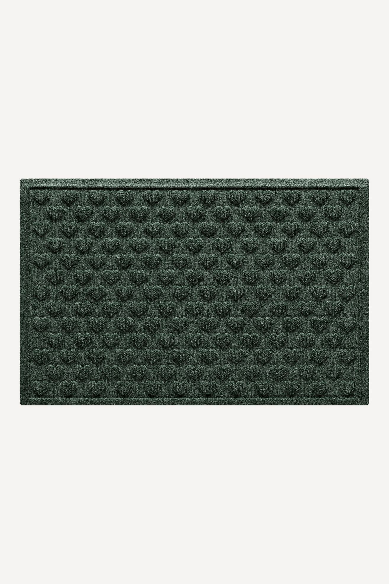 WaterHog® Hearts Doormat - Dark Green, Standard, 2’ X 3’