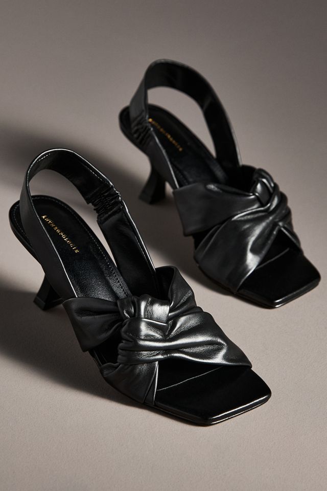 By Anthropologie Twisted Open-Toe Slingback Heels #1