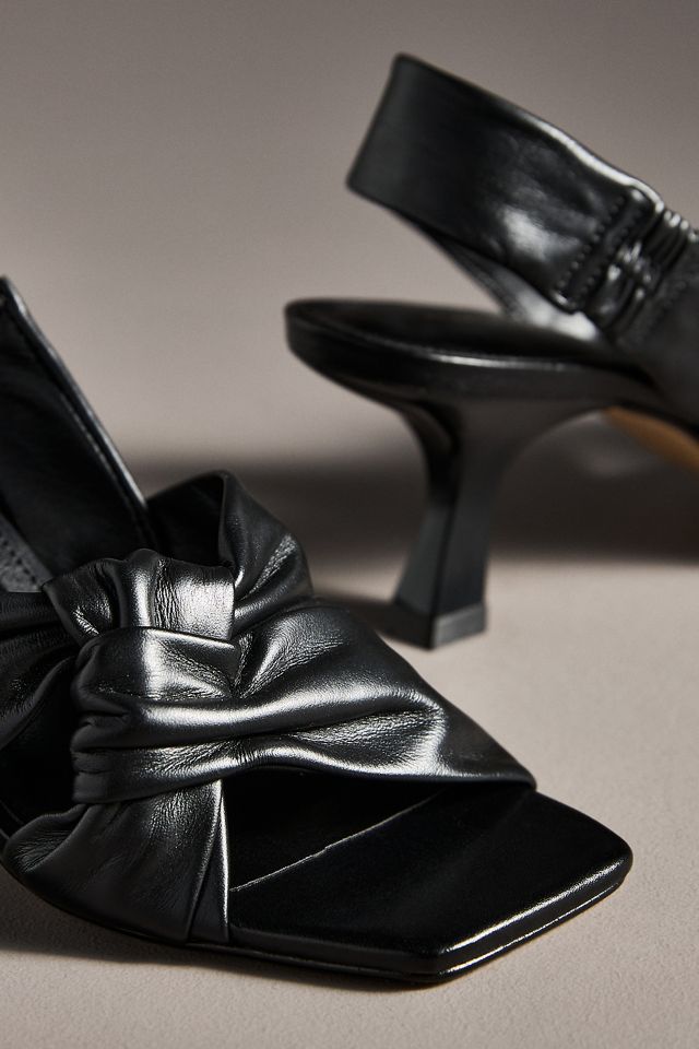 By Anthropologie Twisted Open-Toe Slingback Heels #2