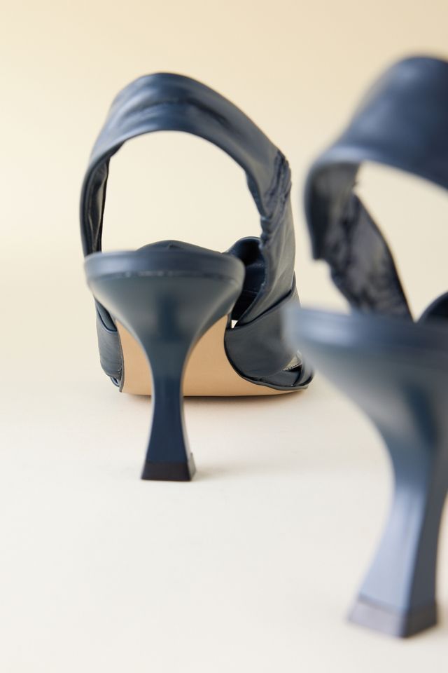 By Anthropologie Twisted Open-Toe Slingback Heels #4