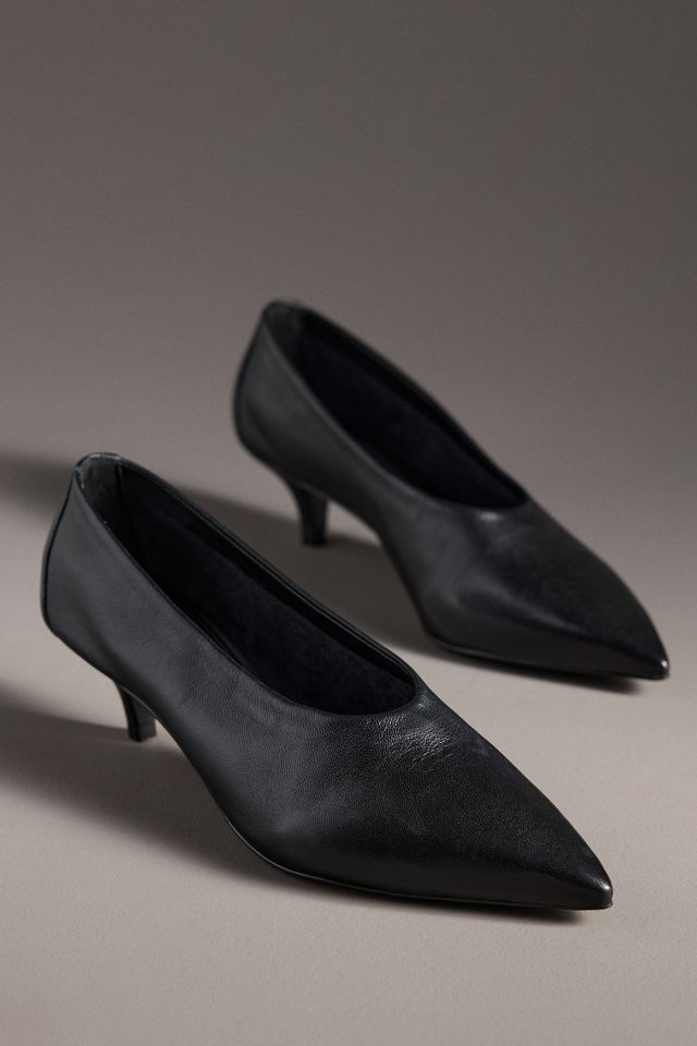 By Anthropologie Pointed-Toe Kitten-Heel Pumps #1