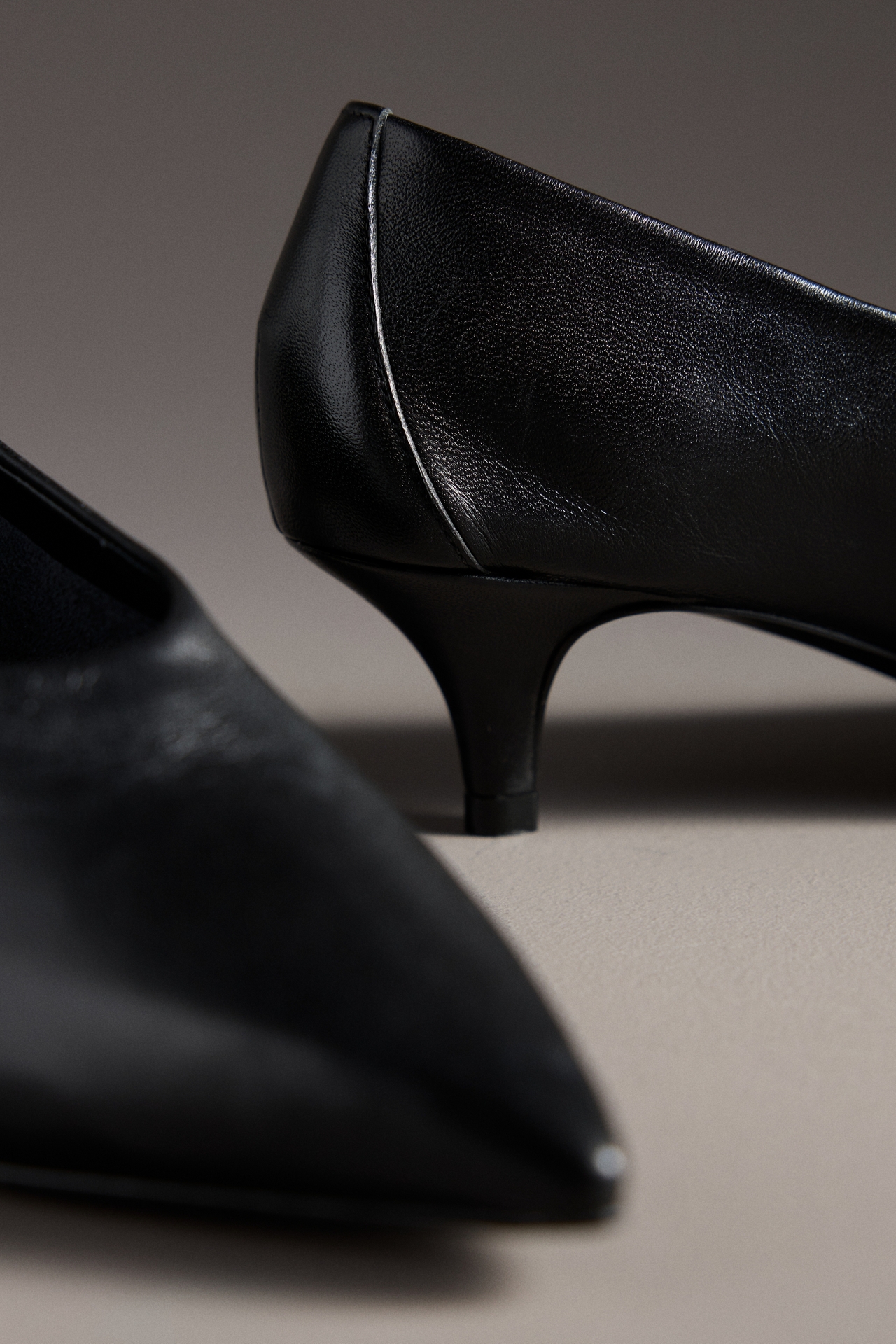 By Anthropologie Pointed-Toe Kitten-Heel Pumps
