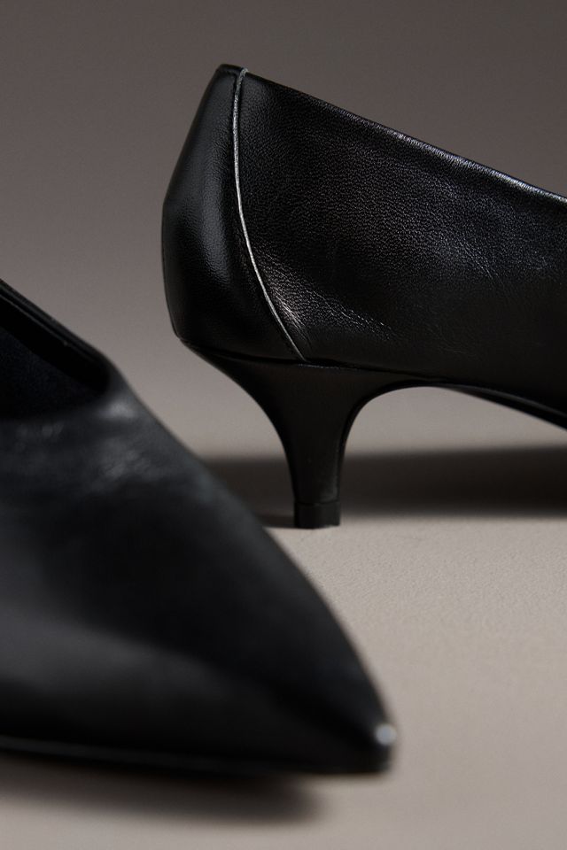 By Anthropologie Pointed-Toe Kitten-Heel Pumps #2
