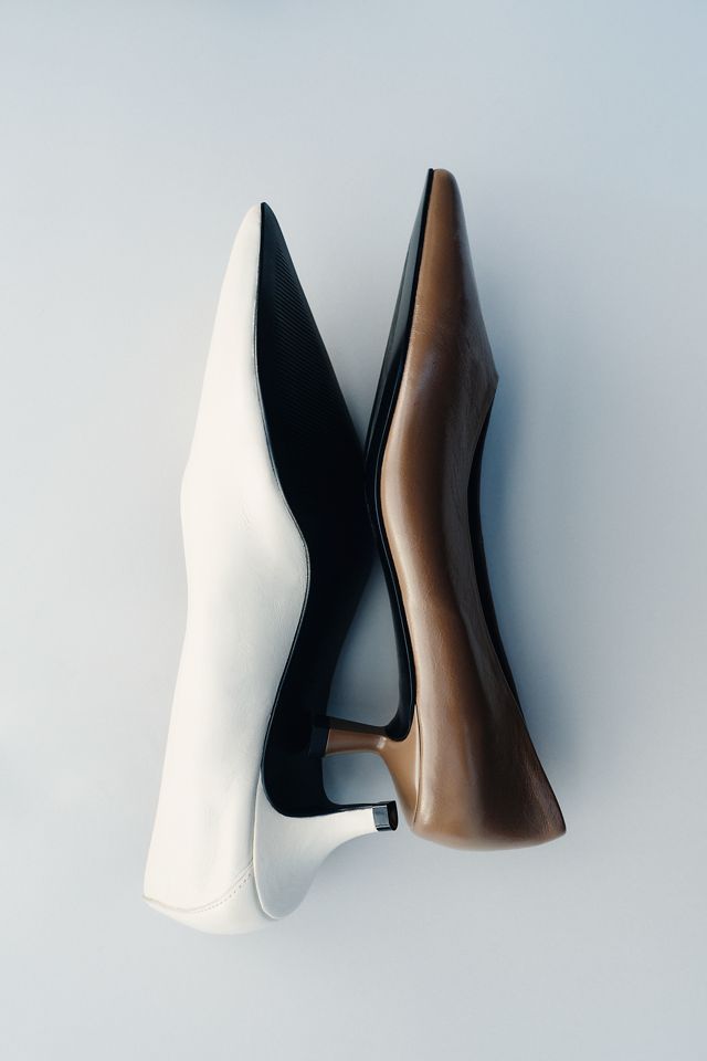 By Anthropologie Pointed-Toe Kitten-Heel Pumps #10