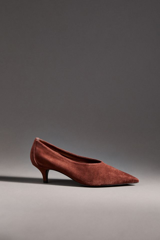 By Anthropologie Pointed-Toe Kitten-Heel Pumps #1