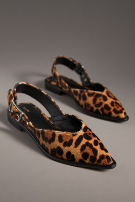 Maeve Moto Pointed-toe Slingback Flats