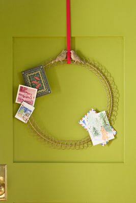 Card Holder Metal Wreath