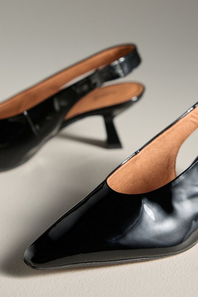 Maeve Snip-Toe Slingback Kitten Heels #3