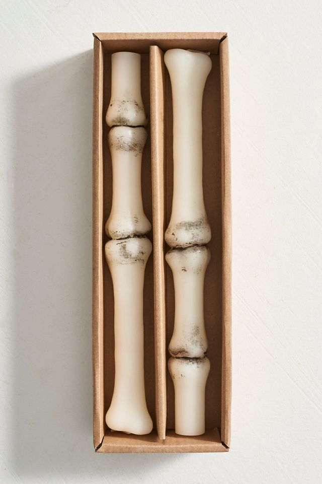 Bone Taper Candles, Set of 2 #2