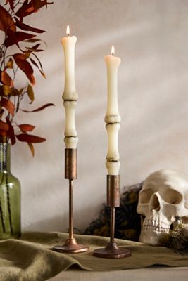 Bone Taper Candles, Set of 2