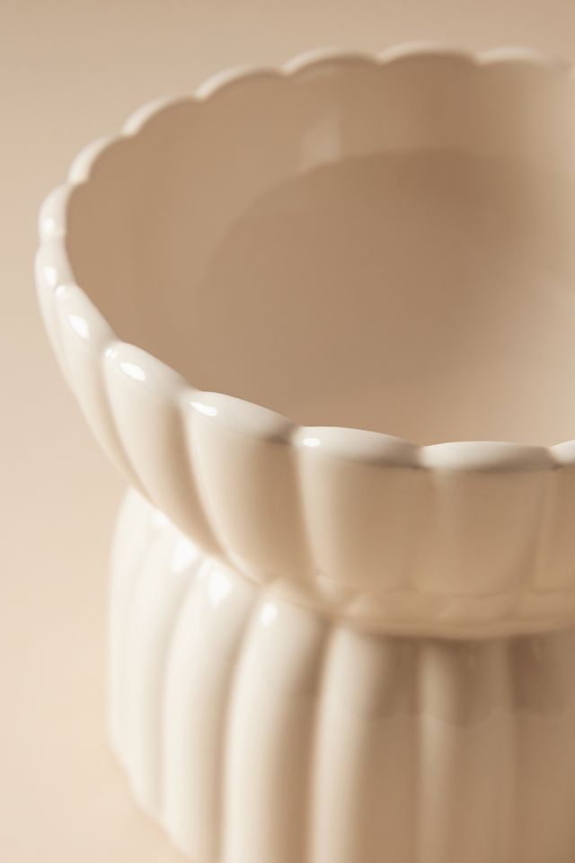 Fringe Studio White Raised Pet Feeder #3
