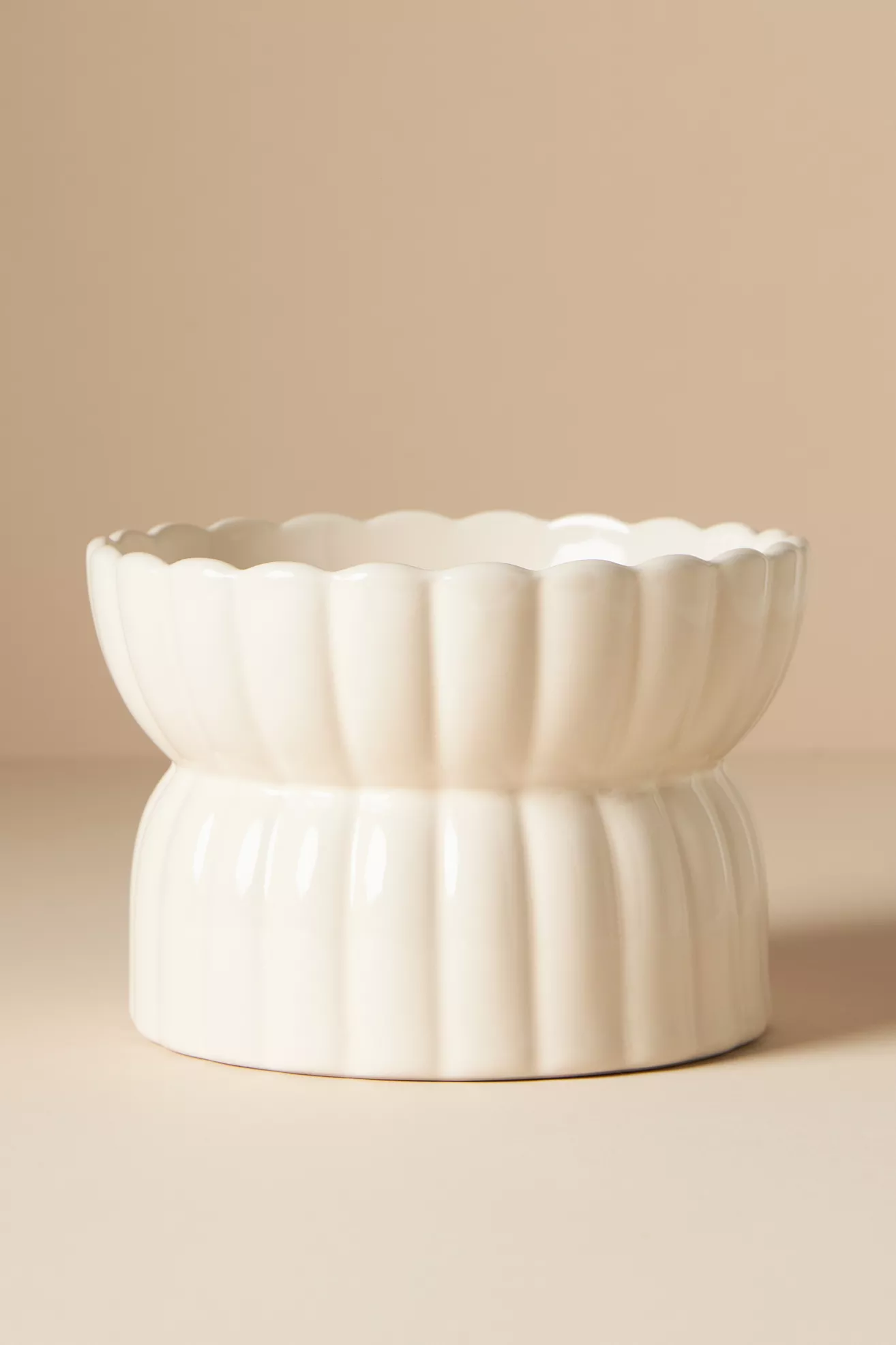 Fringe Studio White Raised Pet Feeder - thumbnail 5