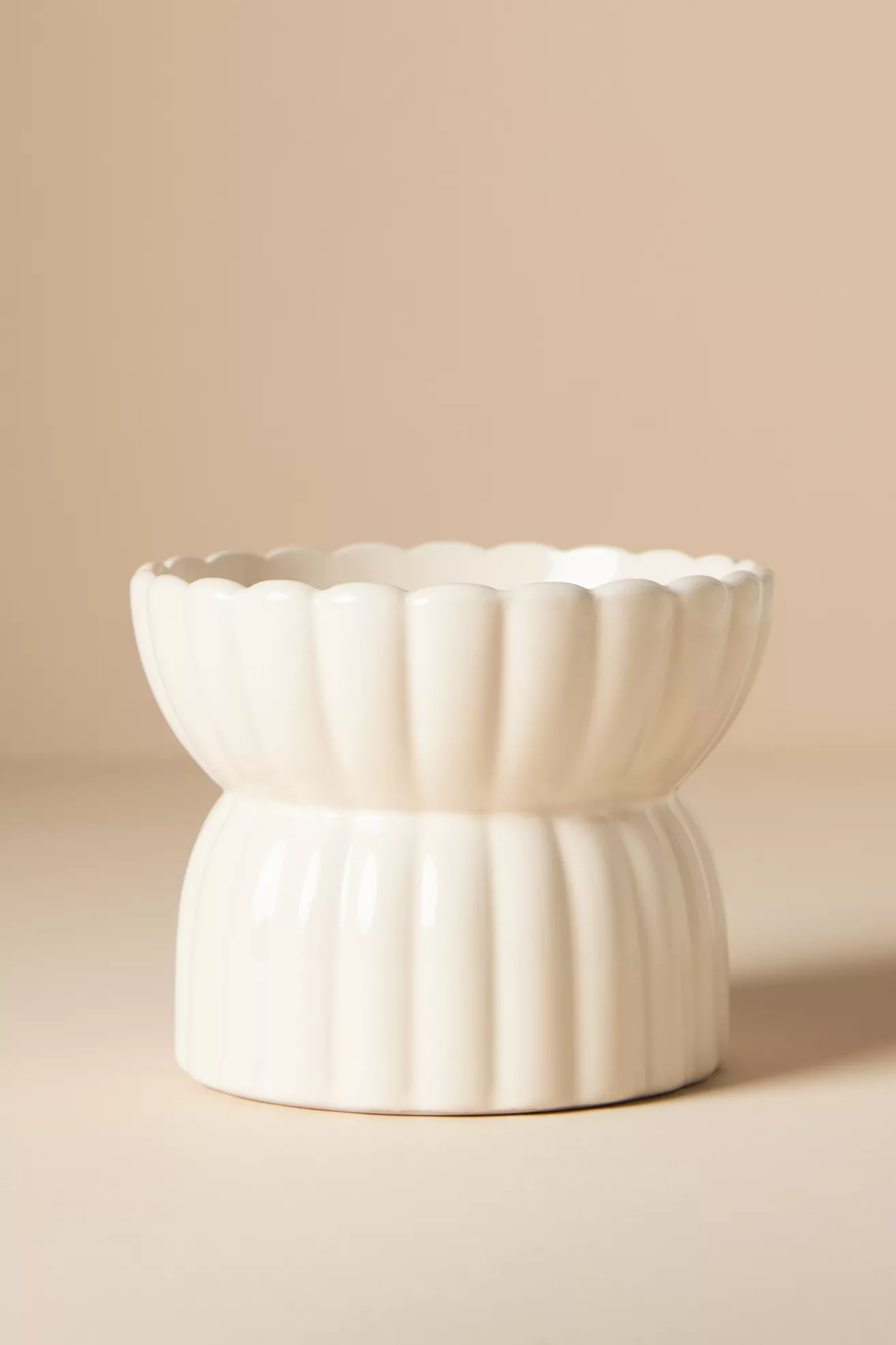 Fringe Studio White Raised Pet Feeder - thumbnail 3